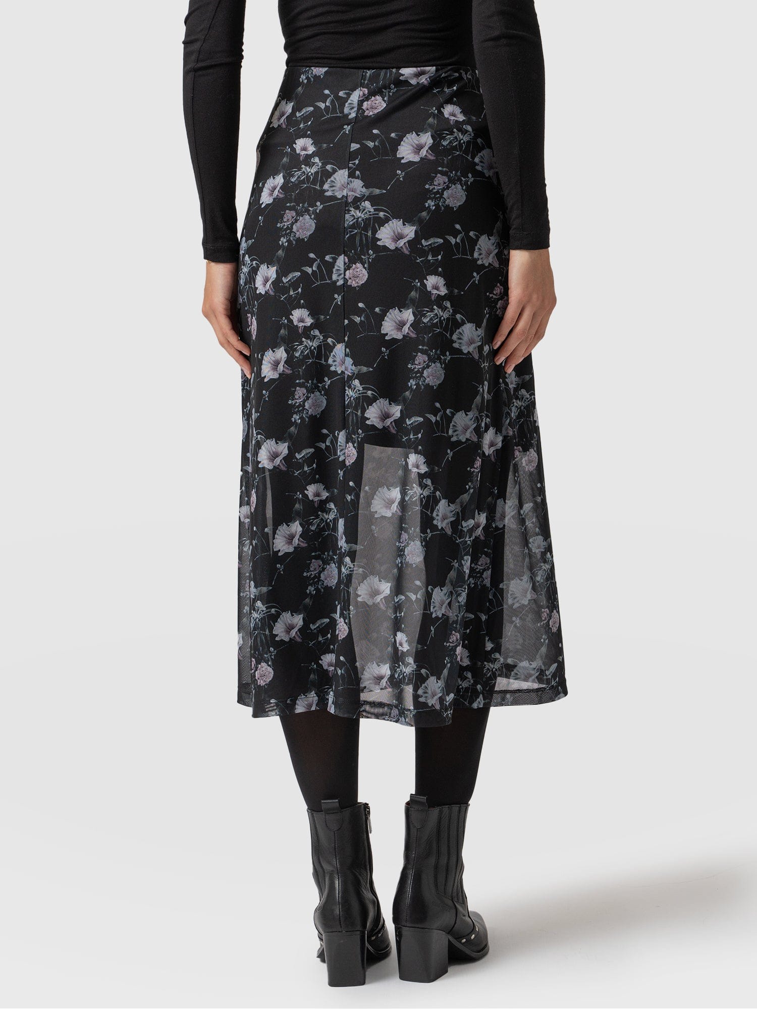 Runway Mesh Skirt Dark Elegance - Women's Skirts | Saint + Sofia® USA